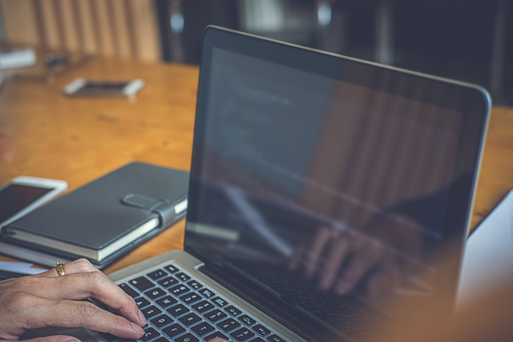 Developer working on website design